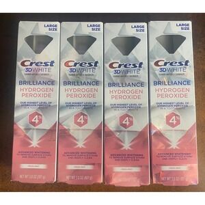 4X Crest 3D White Brilliance Hydrogen Peroxide Toothpaste 3.8